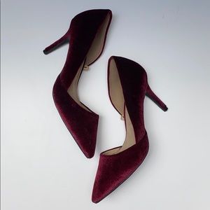 Maroon Velvet Heels